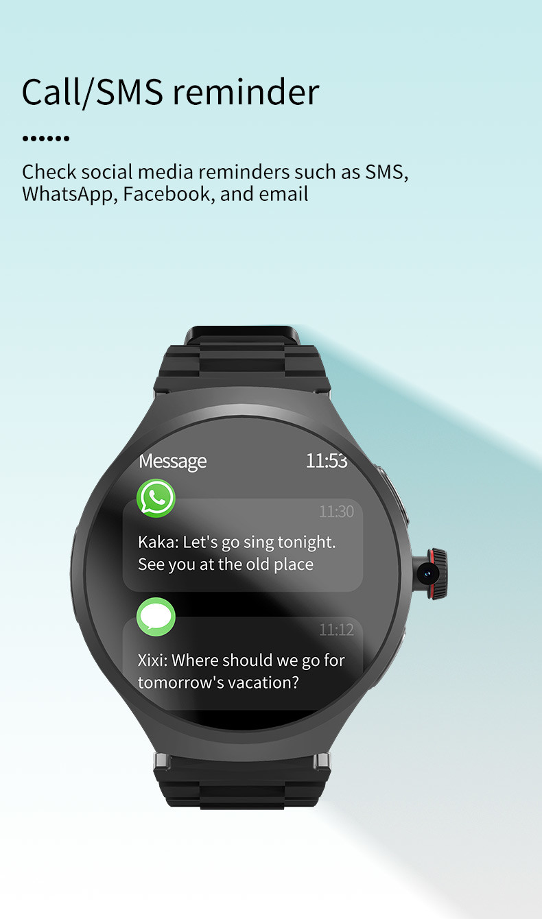 2025 NEW VP50 Smartwatch 4g/5g Sim Card Android 10.0 System 180° Pull Out Camera