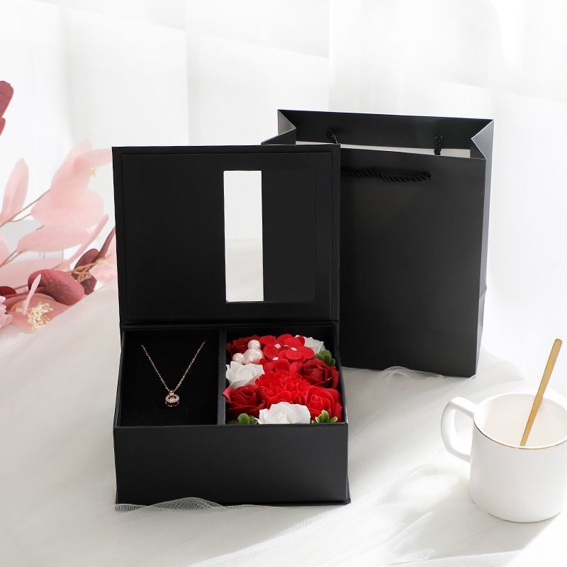 Custom Magnetic Closures UV Gold Foil Printing Logo Folding Packaging Paper Gift Boxes with Ribbon