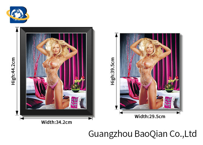 3D Flipped Wall Decorative Photos With Sexy Naked Beautiful Girl