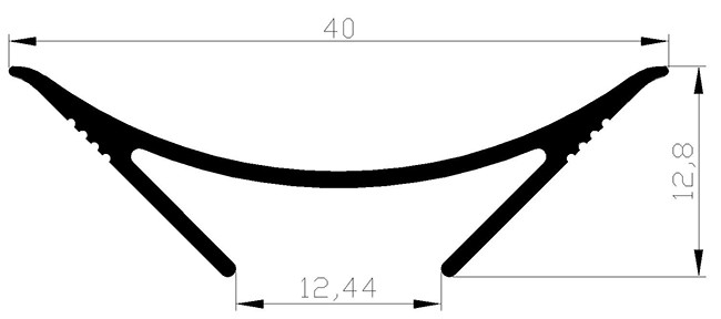 40mm Metal Internal Edge Tile Trim , Internal Corner Trim For Tiles 2.5m Length