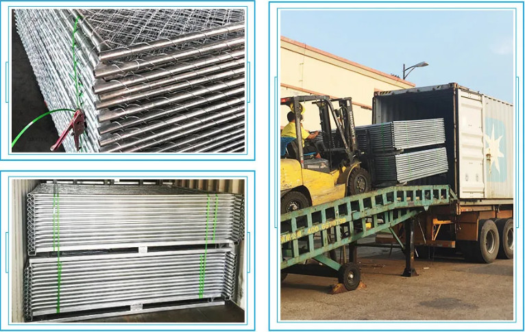 Galvanized 40g/M2 Temporary Security Fence Outdoor Temporary Fencing