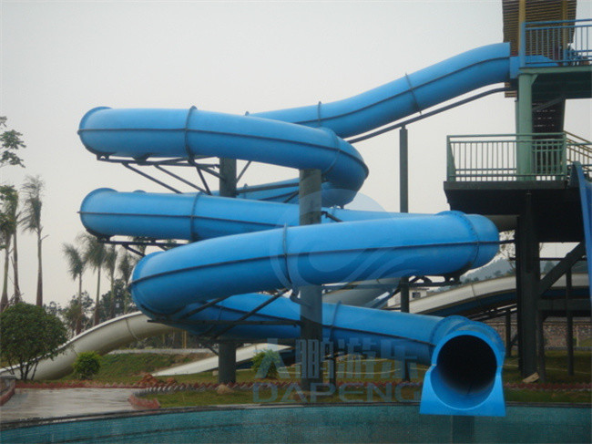 3.5M Private Commercial Size Water Slide Fiberglass Swimming Pool Slide For Adults