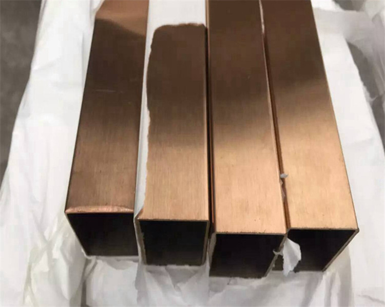 decorative gold color stainless steel profile square hollow pipe and tube mirror or hairline finish