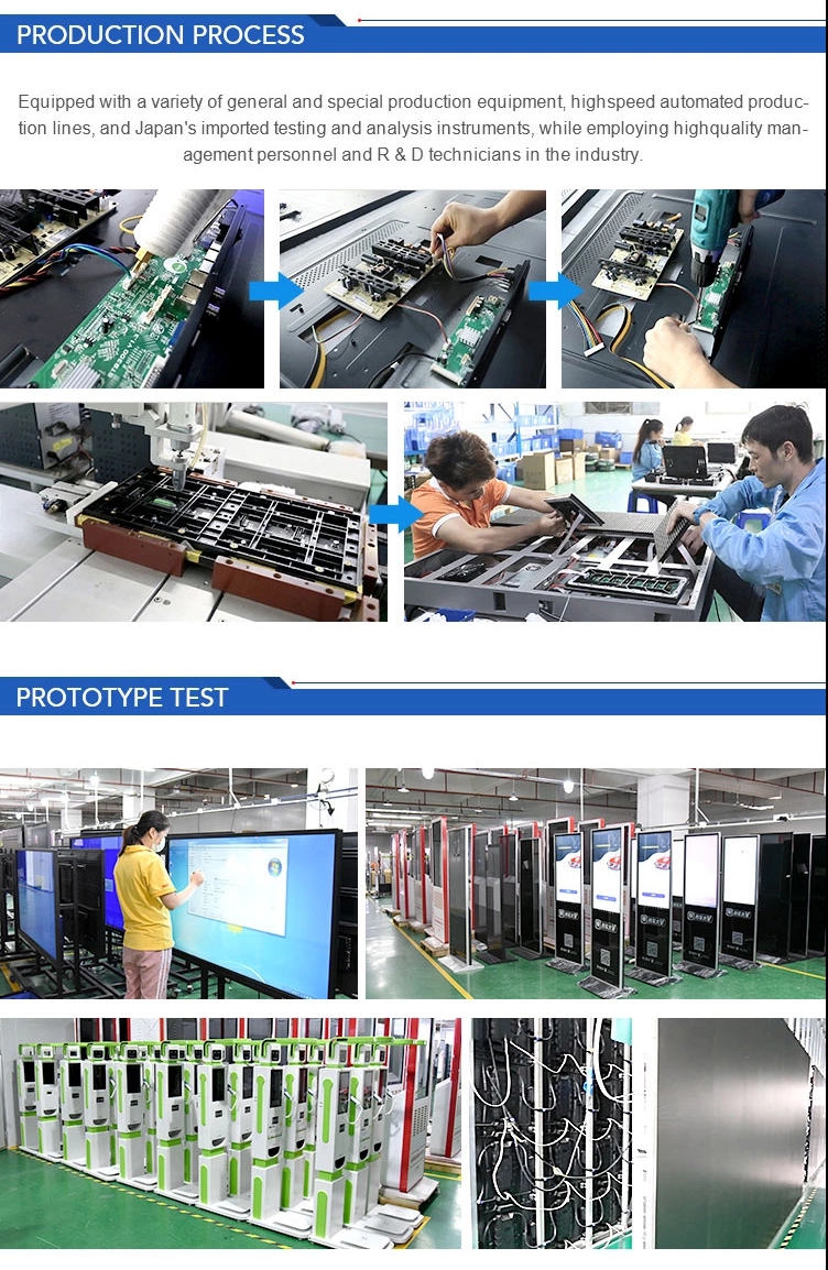 8ms Response Time LCD Digital Signage 350cd/M2 Digital Lobby Signage Advertising Player