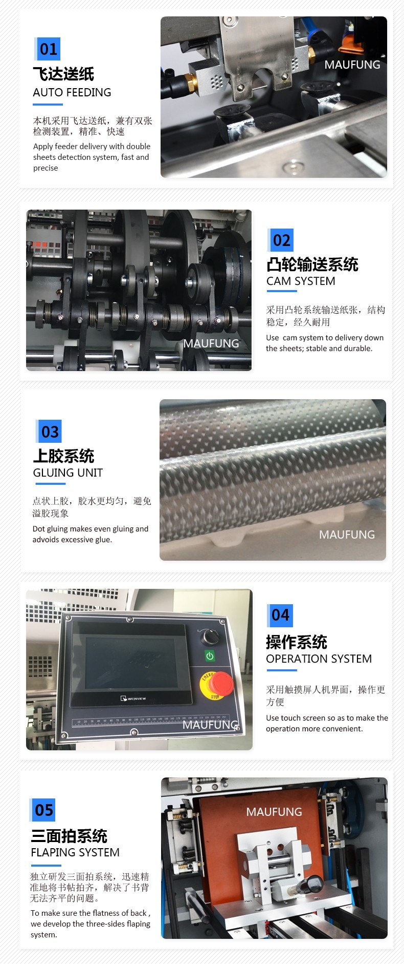 Photo Book 70PCS/Min A4 size Children Board To Board Books Lay Flat Binding Machine MF-PF400