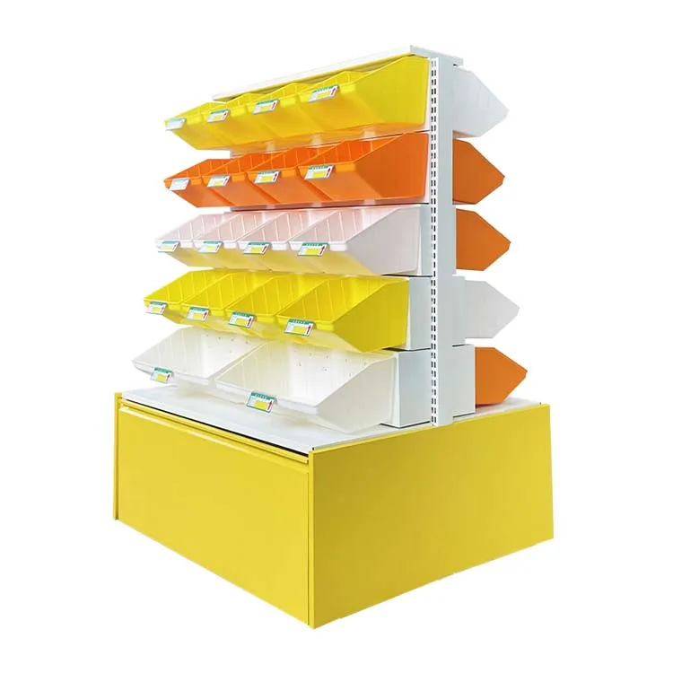 2023 China Factory Customized Color Size supermarket convenience gondola snack shelf snack display racks candy shelf
