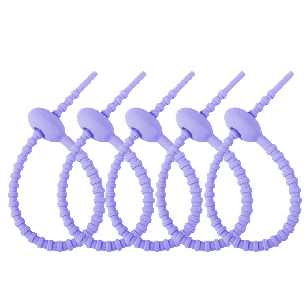Reusable Silicone Cable Twist Ties Bread Tie Bag Sealing Clip Silicone Management Ties Cord Organizer For Car Home Offic