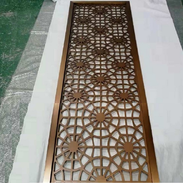 Folding Stainless Steel Movable Hotel Room Divider Decorative
