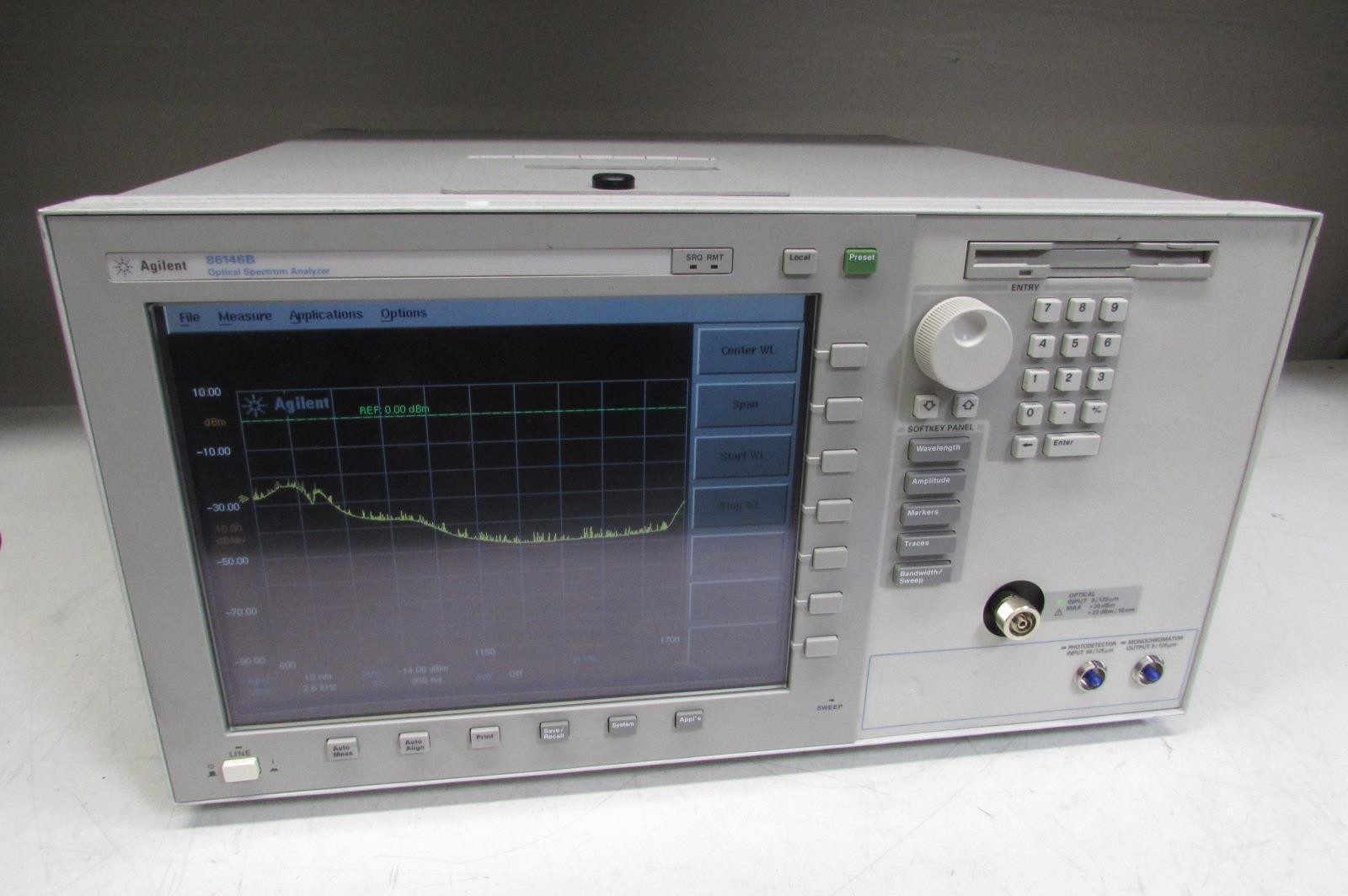 Keysight Agilent 86146B Optical Spectrum Analyzer Practical Single Wavelength