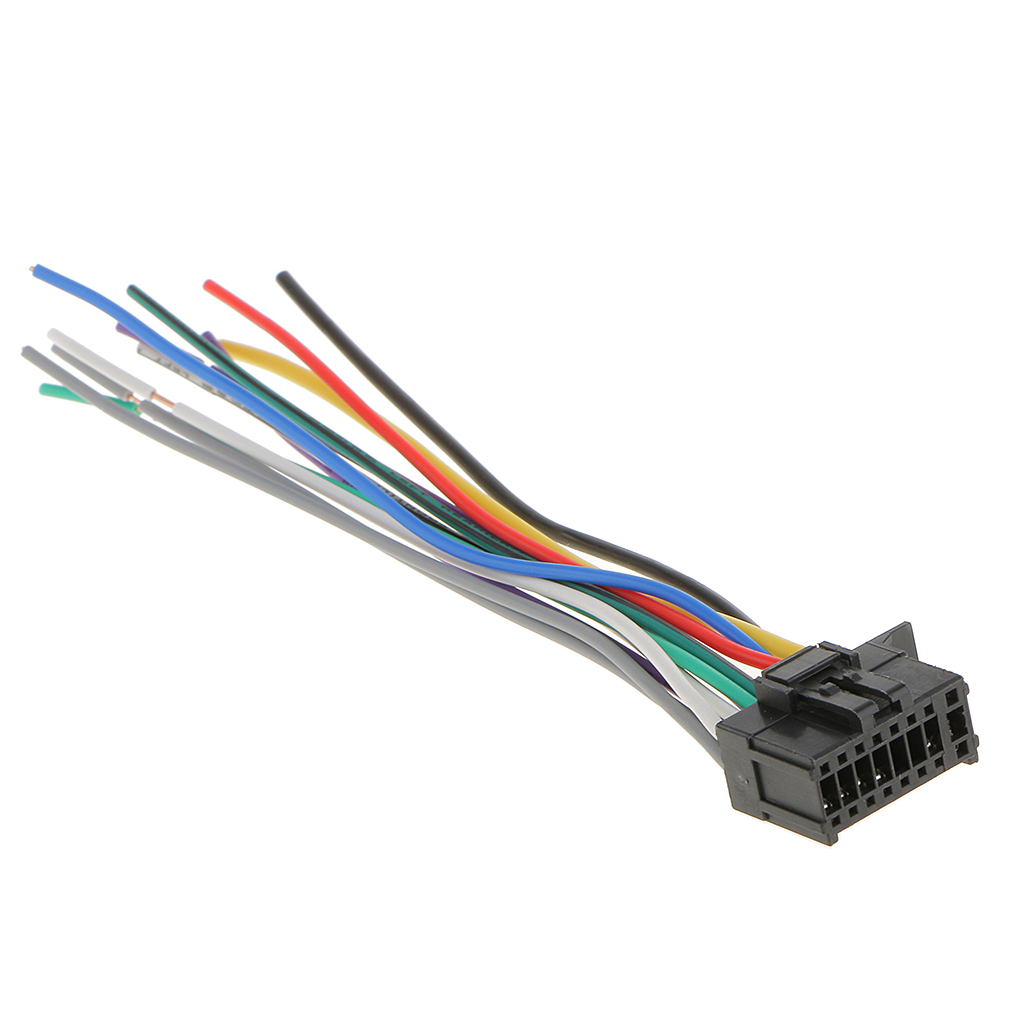 Replacement 16Pin Radio Wire Harness Audio Connector Line for Cars Speaker