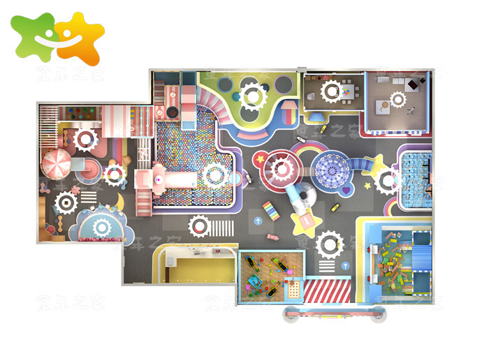 Professional Kids Indoor Playground Equipment Indoor Play Areas 500 M²