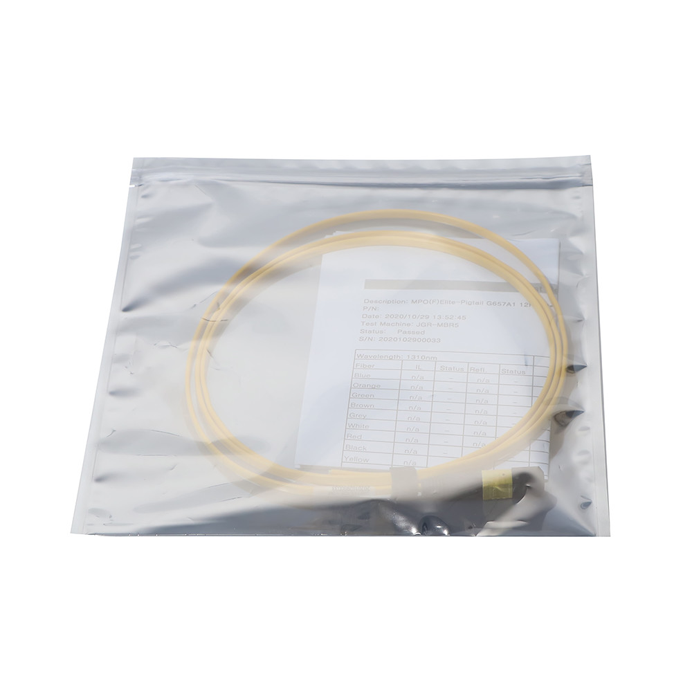 12 Core Flat Ribbon Yellow MPO MTP Patch Cord Single Mode