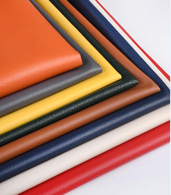 Classical Litchi Design Pvc Leather With Knit Backing for Car Seat Motor Seat
