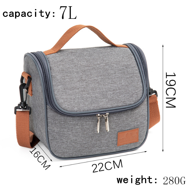 Aluminum Foil Outdoor Picnic Insulated Tote Lunch Bag Insulation Cooler Bag 7L