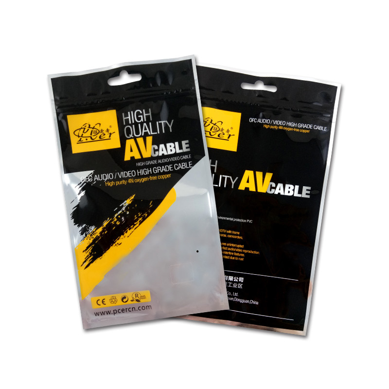 Self Seal Clear Poly Bag OPP Custom Logo Printing Packing Bag for USB Cable
