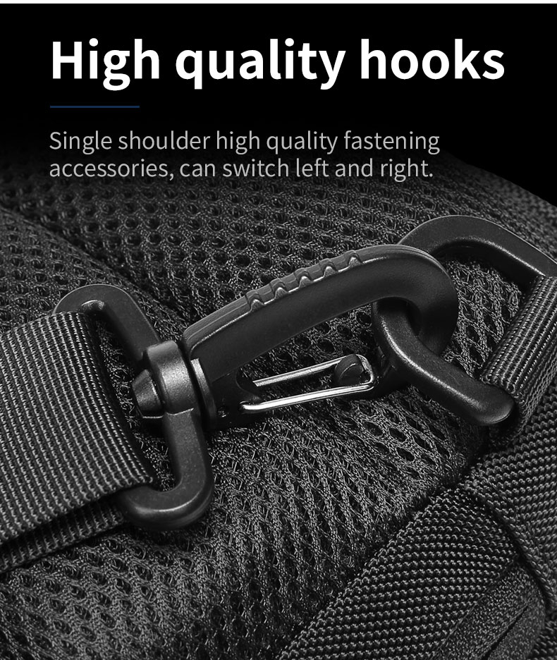 Wholesale waterproof anti theft designer crossbody bag custom logo USB sling bags for men single shoulder chest bag