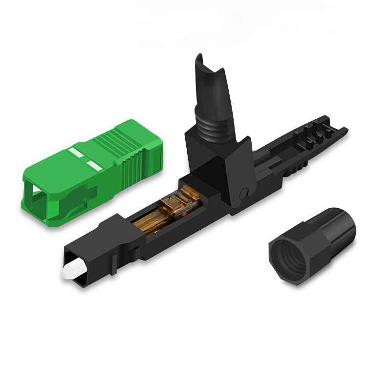 Drop Cable Telecom SC / UPC SC / APC Fiber Optic Fast Connector