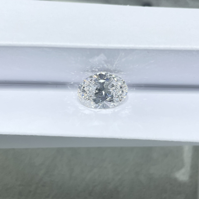Large Certified CVD Loose Synthetic White Diamond Oval Brilliant 10ct