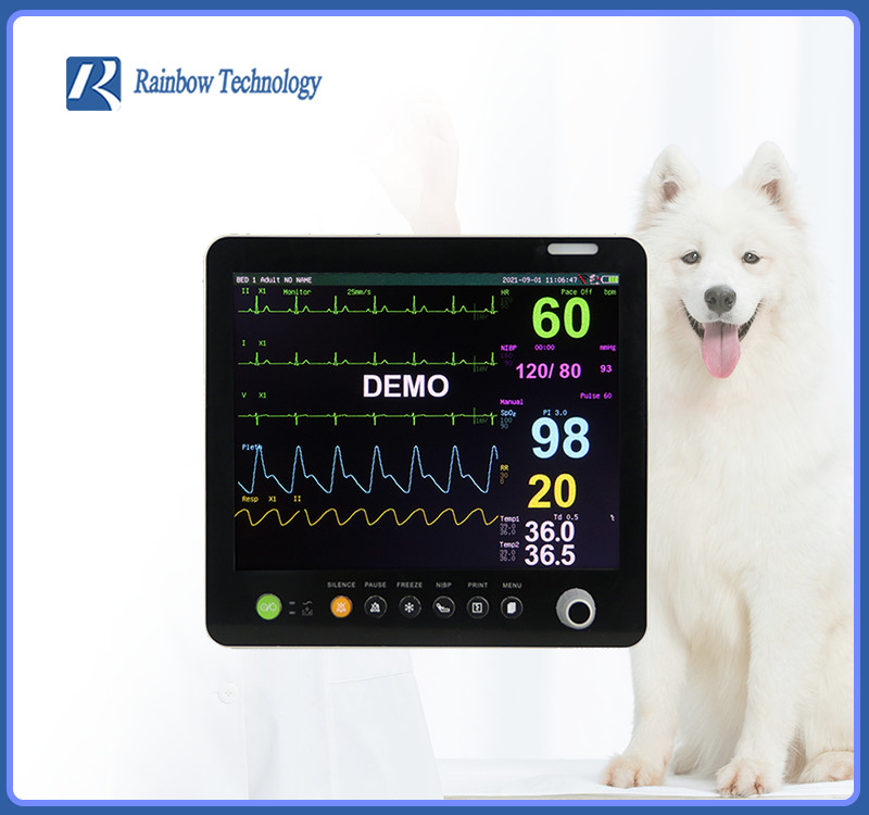 Large Fonts Veterinary Monitoring Equipment 15 Inch Touch Screen For Animals