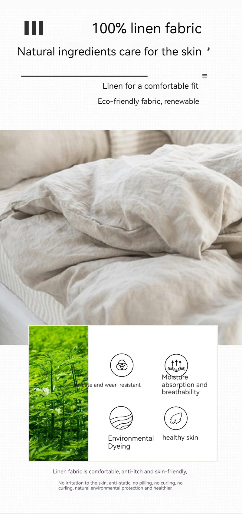 Indulge in our 100% French Linen Bedding Set Duvet Cover Set for a Luxurious Sleep
