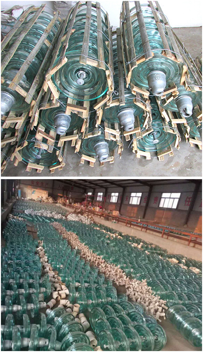 Standard Type 130kv Transmission Tools Anti Fouling Toughened Glass Suspension Insulator