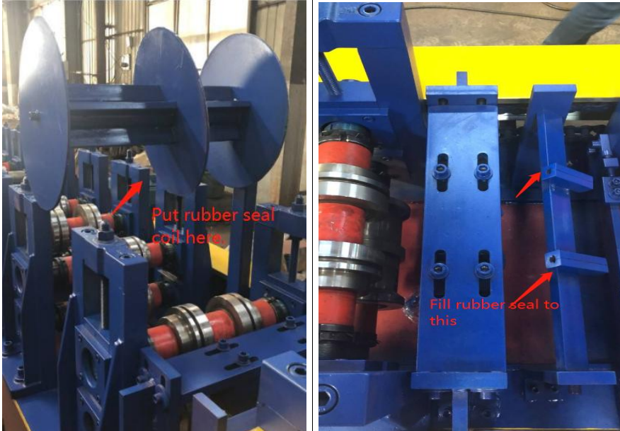 Rubber seal filling