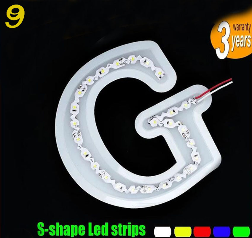 OEM 2835 S Shape LED Strip , White LED Rope Lights 60leds/M For Advertising Signs