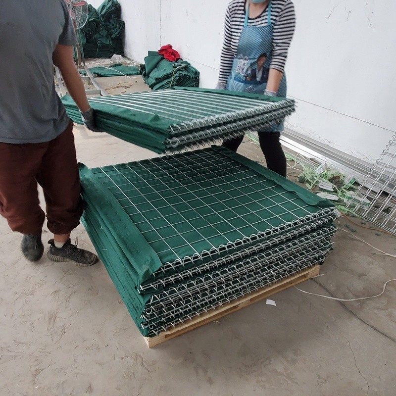 ISO COC Galvanized Defensive Barrier Welded Gabion Baskets For Equipment Revetments