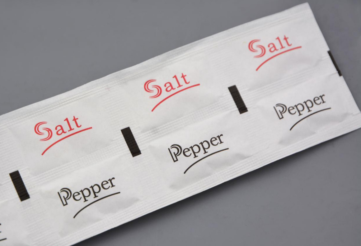 Double Powder Vertical Sachet Packaging Machine Spice Powder Pepper Salt Back Side Sealing