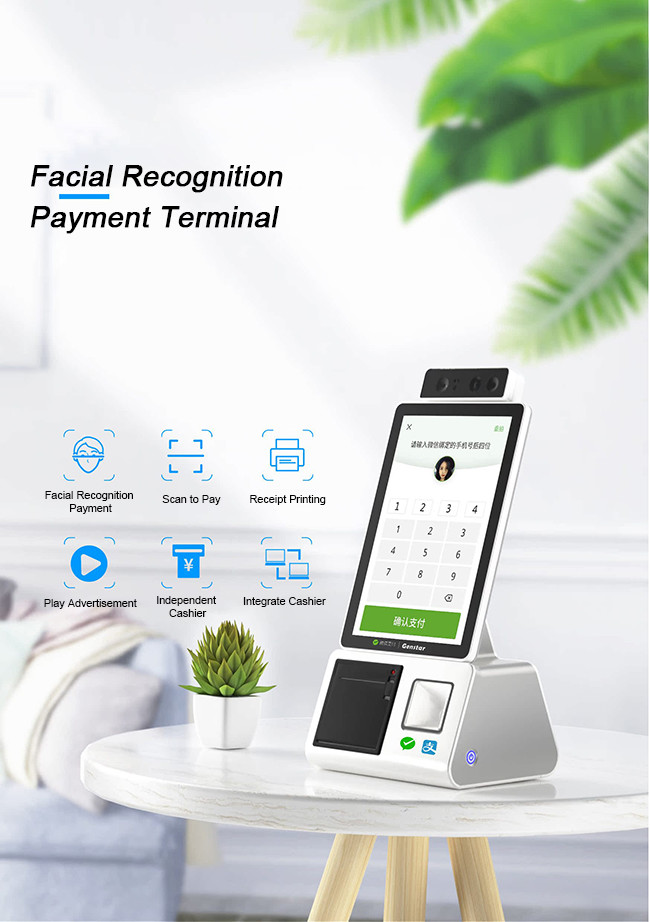 15.6" Restaurant Self Service Ordering Kiosk Self Service Kiosk Pos Dual Language