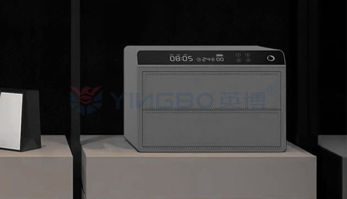 Fingerprint Recognition Steel Luxury Secure Jewelry Box Auto Open Jewelry Security Box