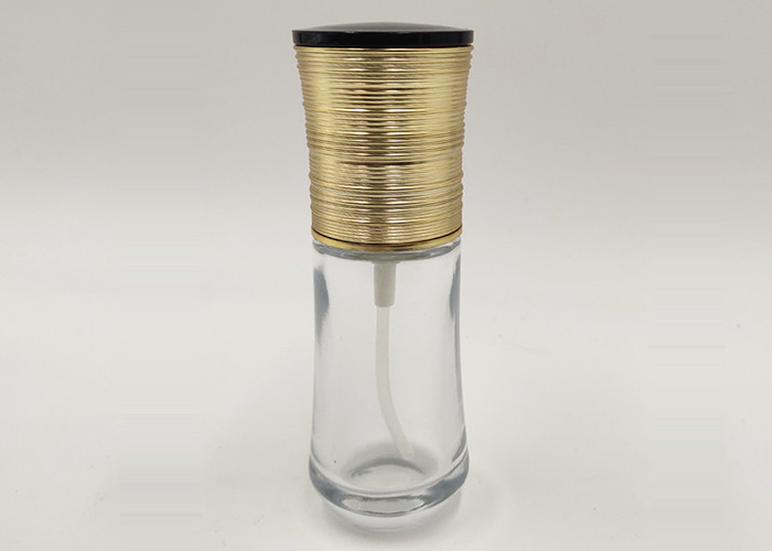 30ml Transparent Glass Cosmetic Bottles Portable Macrame Golden Design