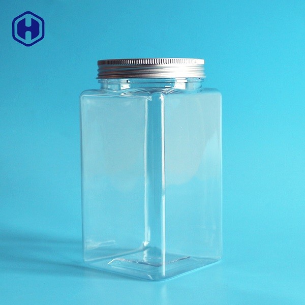 Thin Wall Square Plastic Food Containers With Aluminium Screw Cap