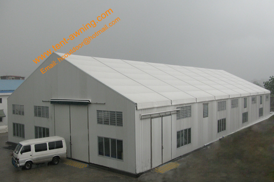 Durable Industrial Storage Tent Aluminum Structure Waterproof Wind Resistance