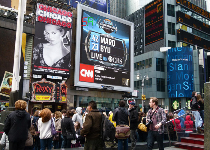 6500 Nits Big P5 Outdoor LED Billboard Electronic , Front Access Led Screen Advertising