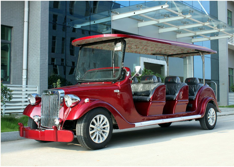 Hotel Shuttle Classic Golf Cars , Street Legal Electric Vehicles 48V Battery Voltage