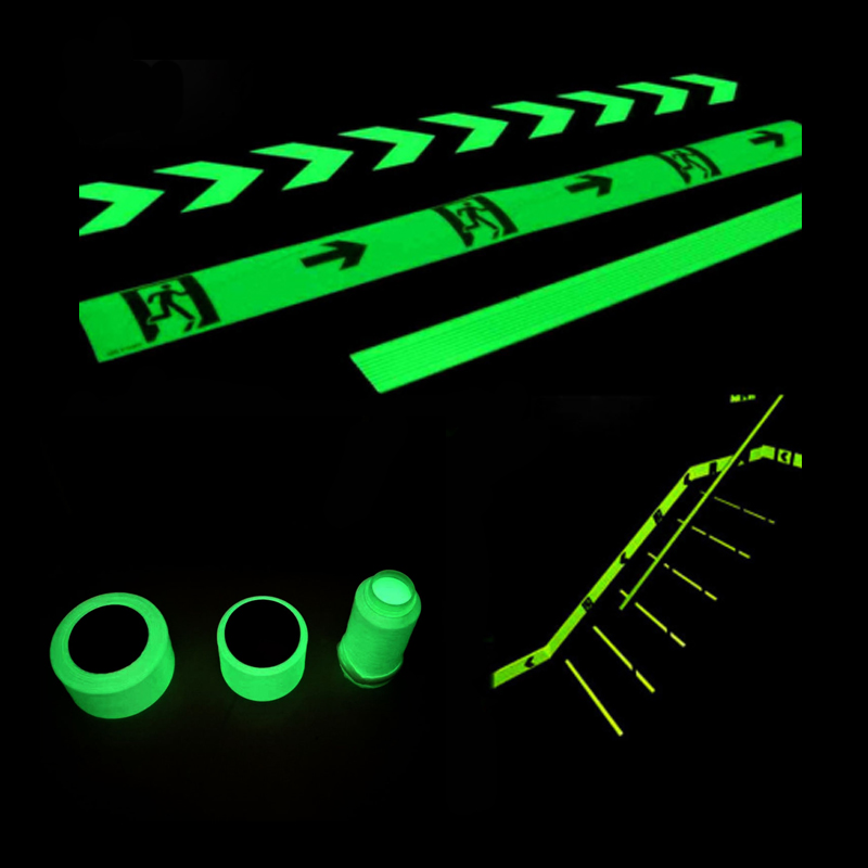 PVC Glow In The Dark Reflective Tape For Home Decorations Self Adhesive Warning Tape