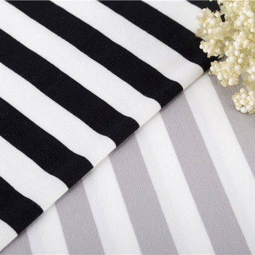 Flexible Soft Smooth Striped Cotton Fabric Easy To Dry Skin Friendly