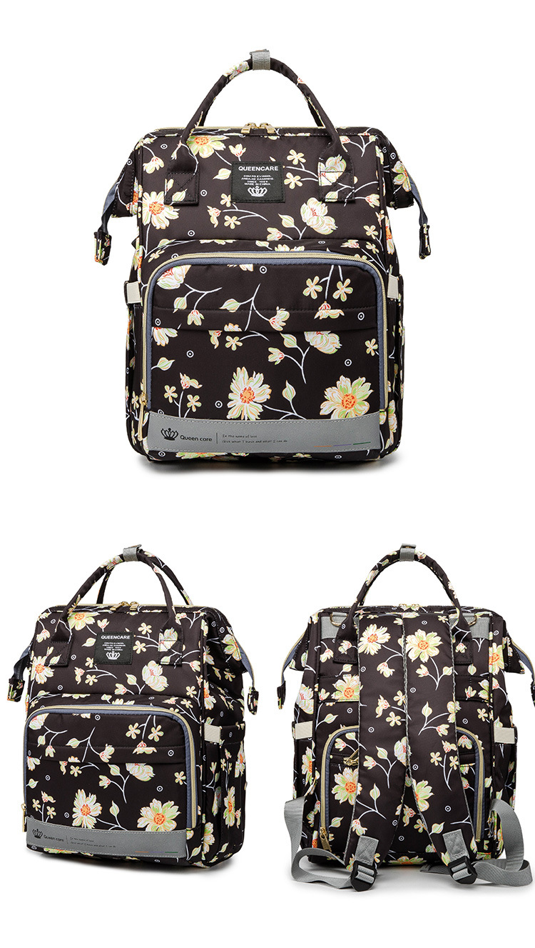 Factory Hot Sell Mommy Outdoor Travel Baby Diaper Bags Large Capacity with Kids Stroller Strap Backpack for Mom Mochila
