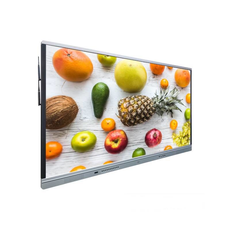 Wall Mounted 75 Inch Interactive Whiteboard PC, Android 8 ,Aluminium Alloy Frame Flat Panel For Meeting Presentation