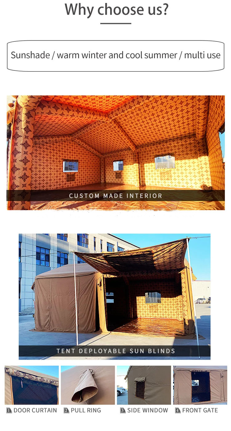 Wind Resistant Airtight Inflatable camping Cube Tent For 5 Person