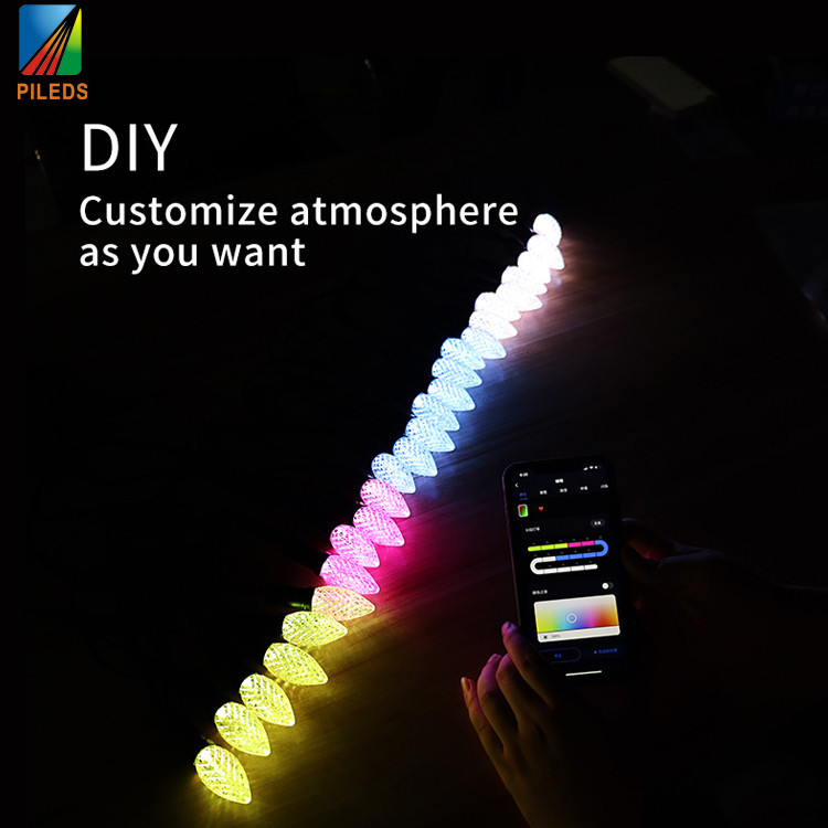 Ws2811 RGB LED Christmas String Light Color Changing IP65 Waterproof