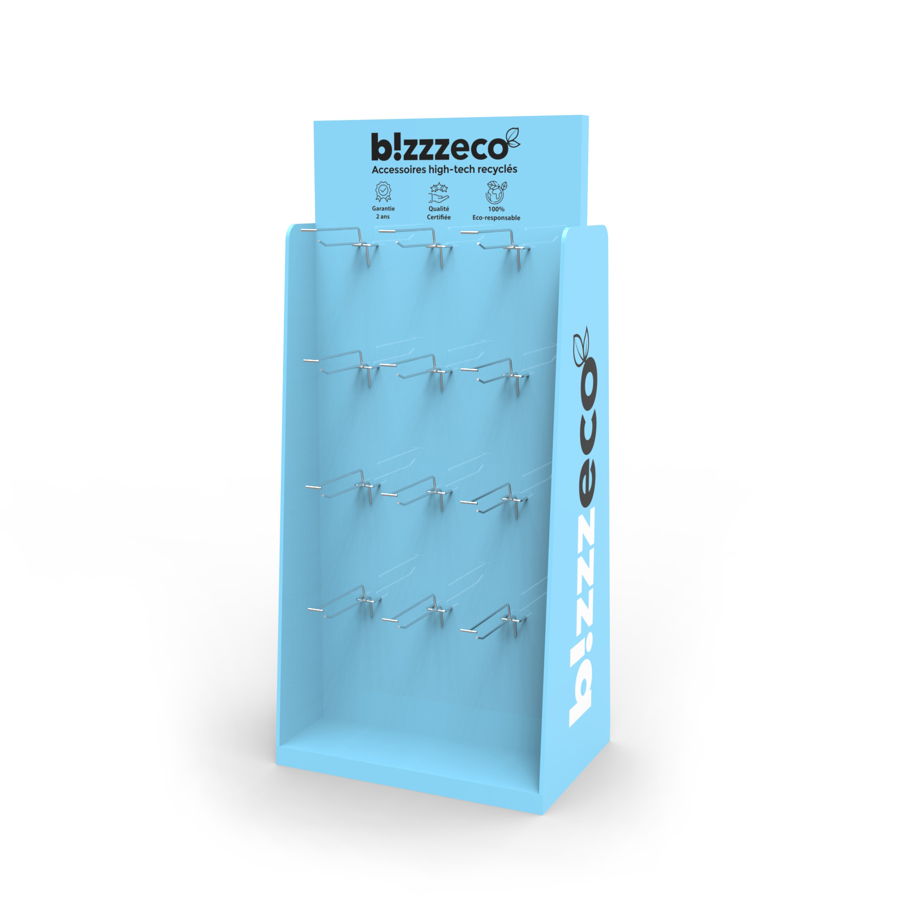 Pegboard Cellphone Accessories Display Stand With Hooks