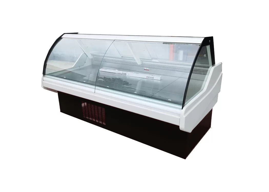 Commercial Serve Over Counter Deli Display Refrigerator Cold Food Fresh Meat Display Freezer Showcase