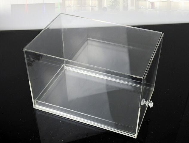 Fashion Plexiglass Display Shoe Drawer Case / Plastic Acrylic Shoe Box Storage Organizer