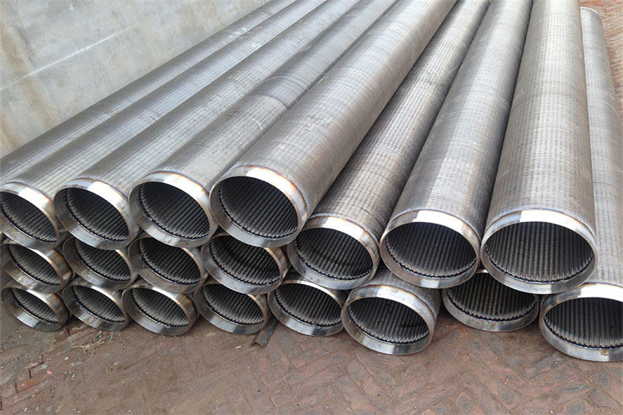 Wedge Wire Wrapped Screens Stainless Steel Water Well Pipe 76 - 500mm Diameter