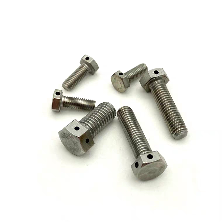 Hex Bolt With Hole For Cotter Pin In The Middle Head Or End M3-M100 DIN ANSI Standard