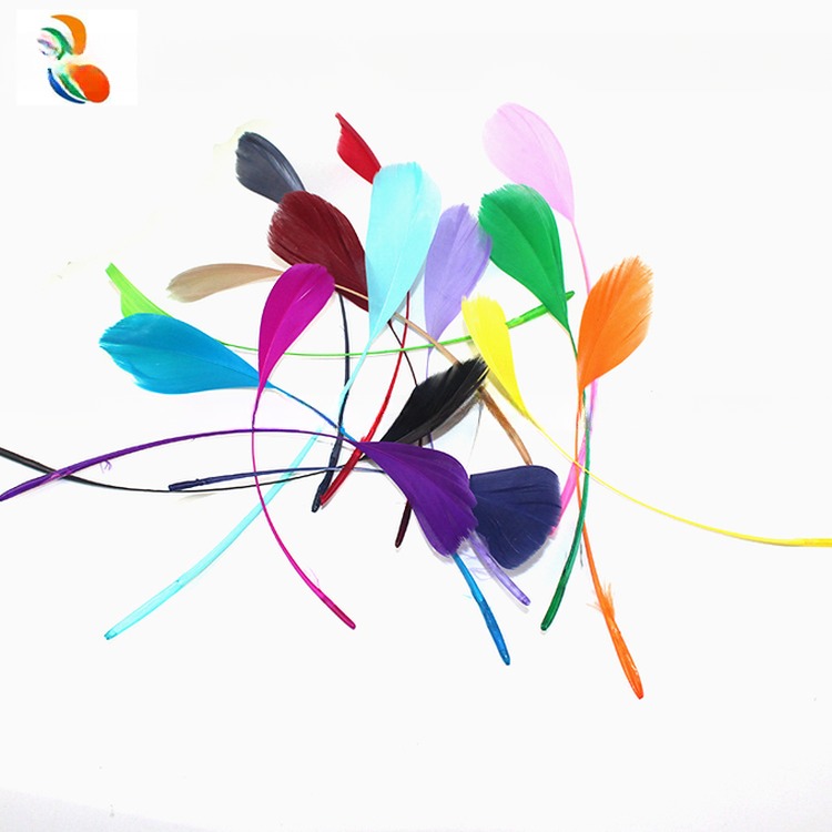 Loose Stripped Carnival Feathers , Event Party Goose Nagoire Feathers Dyed Colorful