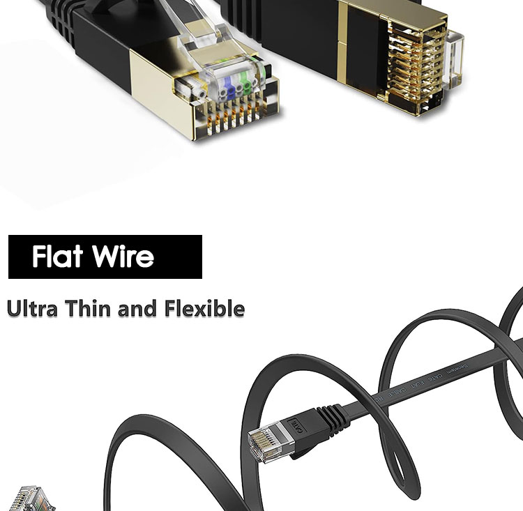 1M 3M 5M UTP FTP STP SFTP Shield Cat5 Cat5e Cat6 Ca6a Cat7 RJ45 Flat Network Lan Ethernet Patch Cable for Computer