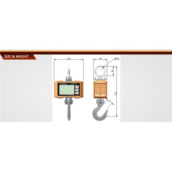 Digital Calibrate 300kg 0.1kg Lcd Display Mini Portable Crane Scale